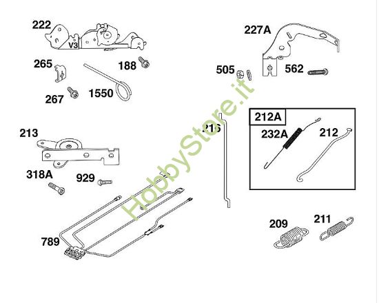 D - GRUPPO ELEMENTI DI COMANDO B&S - 40 €¦ 40R577-0002-H5 brand Stihl